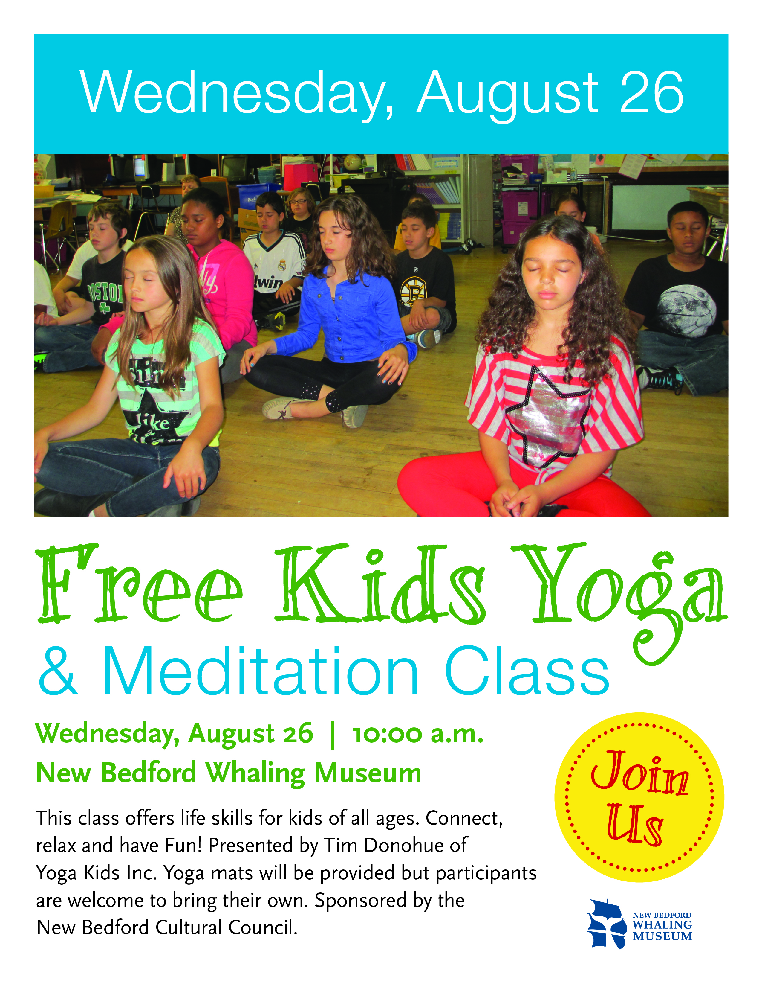 FREE Kids' Yoga & Meditation Class | New Bedford Whaling Museum