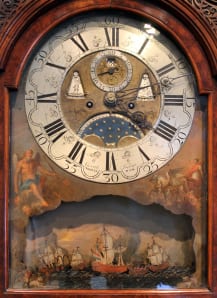 Detail of face of 18th Century Dutch clock